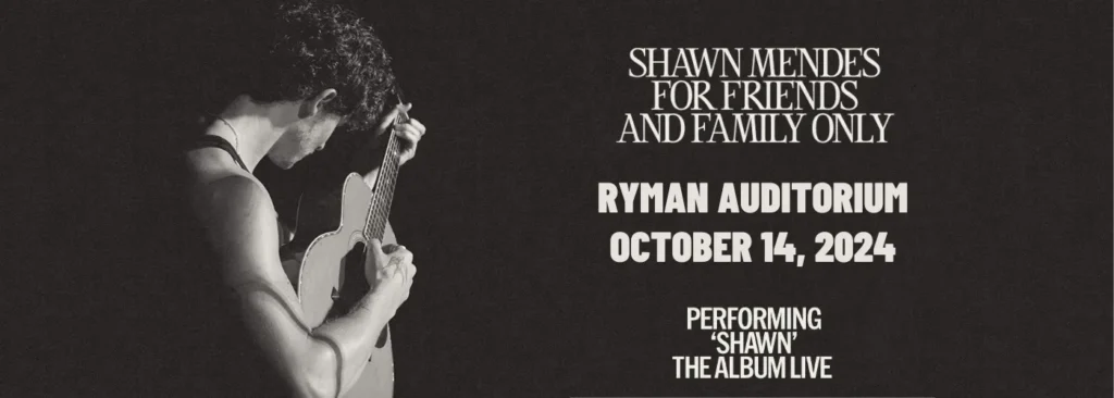 Shawn Mendes at Ryman Auditorium